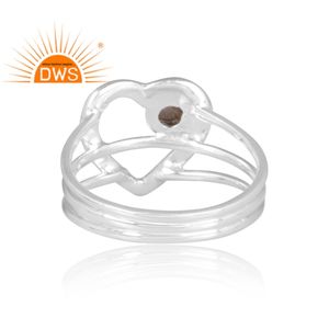 แหวนเกลียวอัญมณีลาบราดอไรต์ธรรมชาติทำจากเงินแท้เหมาะสำหรับเป็นของขวัญสำหรับผู้หญิง - Product Image 4