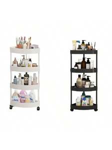 Mensola angolare da bagno multiuso a 4 livelli, ideale per piccoli spazi, organizzatore per la camera da letto e l'ufficio - Product Image 1
