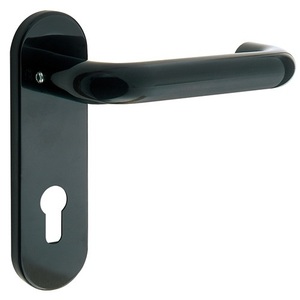 Ensemble de protection incendie Paris FS-K138F/353K, bloqueur de courant d'air pour porte en plastique F9005 D/D, épaisseur 40-65 mm, PZ arrondi DIN Gauche/Droite HOPPE - Product Image 1