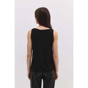 Chemise sans manches décontractée pour femmes, détail en dentelle, style quotidien, logo sur le devant, taille XL, coton tricoté, longueur courte pour l'automne, le printemps et l'été - Product Image 6