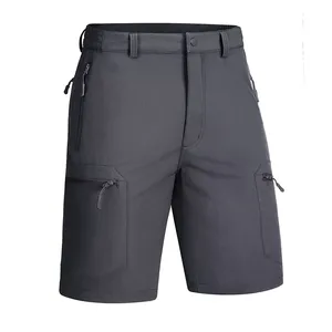 customized Zipper Pockets Summer Quick Dry Shorts Men's Elastic Waistband Outdoor Hiking Short <b>Cargo</b> Trousers - Product Image 5