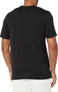 Camiseta de cuello redondo de algodón 100% para hombre, cuello redondo ligero de secado rápido, hombro caído ajustado con serigrafía, cuello de patrón sólido - Product Image 6