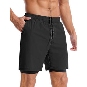 Pantalones cortos de malla atléticos personalizados, forro de compresión, bolsillo para teléfono, estilo deportivo, entrenamiento, deportes, Fitness, gimnasio, correr, 100% poliéster - Product Image 4