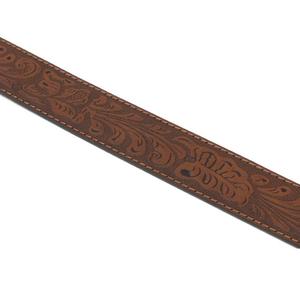 Sangle de ceinture sculptée à la main en cuir occidental de qualité supérieure pour hommes et femmes avec fermeture à bouton-pression pour boucle - Product Image 3