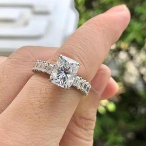 Wholesale Supply Handcrafted 925 Silver Moissanite <b>Diamond</b> <b>Ring</b> for Women or Durable Jewelry Gift Available at Good Price - Product Image 3