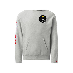 Unisex Ike-Conic X for Champion <b>Hoodie</b> Light <b>Grey</b> French Terry XXS/XL Size <b>Acid</b> <b>Wash</b> Screen Printed Embroidered <b>Hoodie</b> - Product Image 1