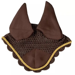 Bonnet mouche pour cheval équin Cheval équestre Voile mouche à paillettes Filet d'oreille Crochet Logo personnalisé Produit cheval Bonnet mouche - Product Image 6
