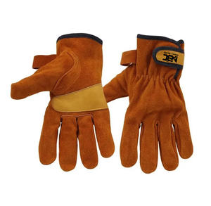 2024ถุงมือทำงานหนังวัวแยกชิ้นสำหรับงานหนักถุงมือทำงานหนังวัวเพื่อความปลอดภัยในการขับขี่ด้วยมือของผู้ชาย - Product Image 1