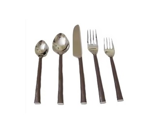 Juego de cubiertos de acero inoxidable de primera calidad, mesa hecha a mano pulida en oro, última llegada, juego de cuchara, tenedor y cuchillo de Color dorado - Product Image 6