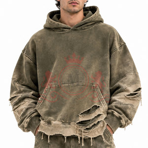 Ensembles décontractés en molleton doux effet vieilli (hoodie et pantalon) style streetwear – Fournisseur pour commandes en gros - Product Image 6