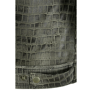 Chaqueta Universitaria de Béisbol Personalizada con Logotipo Bordado, de Piel de Oveja, con Cuello Alto, Impermeable y Ecológica para Hombre - Product Image 6