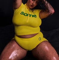 Ensemble short et veste à manches courtes pour femme, style Y2K, avec logo personnalisé, collection été 2026