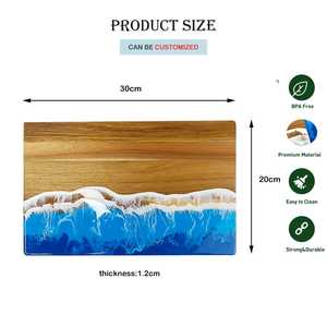 Design de luxe et planche à découper en résine et bois de qualité supérieure planche à découper en résine époxy avec poignée pour cuisine et hôtel - Product Image 6
