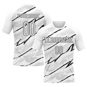 Uniforme de Voleibol Sublimado con Diseño Abstracto Blanco y Negro Personalizado de Moda, Tejido de Secado Rápido que Absorbe la Humedad para Equipos - Product Image 2