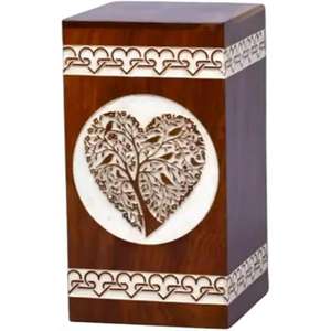 Urna para adultos personalizada europea, urna de madera tallada a mano para cremación, suministros funerarios, urnas para cenizas humanas - Product Image 2