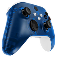 Coque de remplacement transparente EXtremeRate pour manette Xbox Series S-Accessoires de panneaux de couverture avant et de rails latéraux