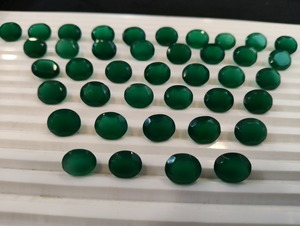 Piedra Preciosa Suelta de Ónice Verde Natural Hecha a Mano en India, Corte Ovalado y Esmeralda de 8/10 mm, 5-9 Quilates para la Fabricación de Joyas, Exportación - Product Image 2