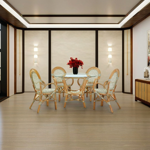 Juego de Comedor Bali Bistro en Oferta con Mesa Redonda de Ratán, 4 Piezas, Muebles para el Hogar y Hoteles, Directo de Indonesia - Product Image 3