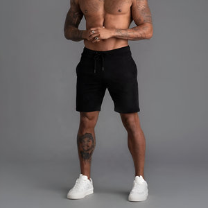 Pantalones cortos de gimnasia para hombre personalizados OEM 320gsm Fleece Cotton High Street Style Solid Pattern Decoration para correr y entrenar - Product Image 5