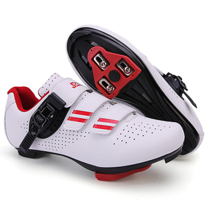 Chaussures de vélo compatibles avec le vélo <span class=keywords><strong>Peloton</strong></span>, respirantes, légères, en similicuir, pour le cyclisme en salle/extérieur, chaussures de spinning Delta - Product Image 1