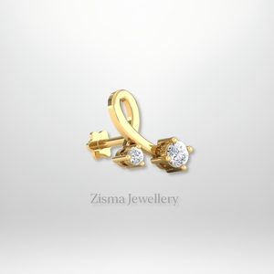 Luxury Geometry Diamond Stud Earrings 14K 18K Solid Gold VVS DEF Real Lab Grown Diamonds IGI Certified Wholesale Custom Orders - Product Image 4