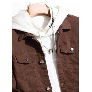 Veste en cuir de vachette pour hommes personnalisée directe d'usine col rabattu finition cire à l'huile givrée bouton décontracté Service OEM hiver - Product Image 4
