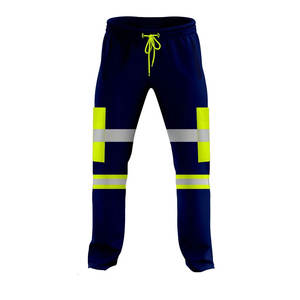 Pantalones de Seguridad de Alta Visibilidad Personalizados para Construcción, Transpirables, de Algodón, Ropa Casual de Verano, OEM, Gran Venta, Frente Plano - Product Image 3