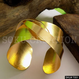 100% <b>Gold</b> Plated <b>Bangles</b> Handmade Tangle Designer Cuff and <b>Bangle</b> SKU7051 - Product Image 2