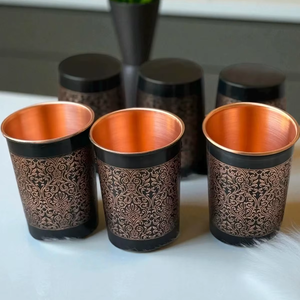 Ensemble de gobelets en cuivre de marque privée, gobelet en cuivre de qualité supérieure, gobelet en cuivre OEM, ensemble de gobelets en cuivre personnalisé, vaisselle en cuivre de marque privée - Product Image 1