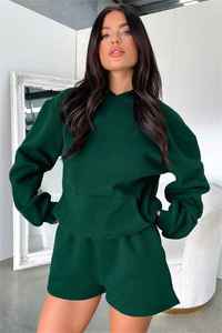 Conjunto Deportivo Informal de Punto para Mujer, Chándal de una Pieza, Estilo Deportivo, Ecológico, sin Cordones, con Capucha - Product Image 6