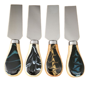 Mango de resina Herramienta para queso Acero inoxidable Hecho a mano Cuchillos decorativos para queso Fiesta Restaurante Cubiertos - Product Image 1