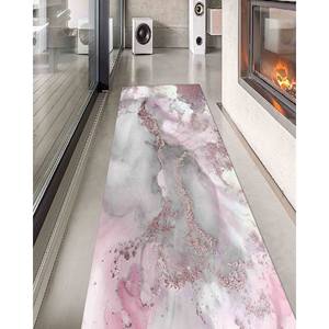 Shimmery Alcohol Ink Design Pink Marble <b>Chenille</b> Printed <b>Rug</b>,With Pile Soft <b>Rug</b> - Product Image 5