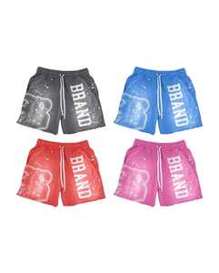 Pantalones cortos de moda para hombre en multicolor con logotipo personalizable elaborados en algodón, estos pantalones cortos de estilo Hip Hop con cintura elástica - Product Image 1