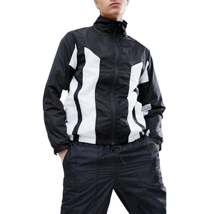 เสื้อแจ็คเก็ตแทร็คผู้ชายแบบสั่งทำพิเศษ รุ่นใหม่ปี 2026 คุณภาพพรีเมียม น้ำหนักเบาพิเศษ ผ้าไนลอน แต่งสีบล็อก - Product Image 1