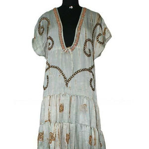 Long caftan à la mode orné de perles à la main tenue de fête robe caftan sexy vêtements de villégiature - Product Image 1