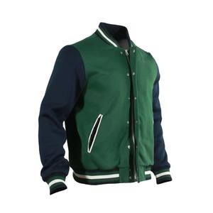 Veste letterman personnalisée vierge en gros collage unique porter veste universitaire à manches en cuir pour corps en laine de style premium - Product Image 1