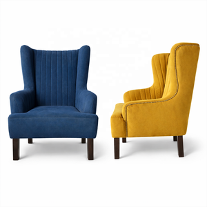 Luxury Velvet Wingback Armchair Customized Colors & Sizes Midcentury Modern Villa Living Room Hotel Furniture - Product Image 3