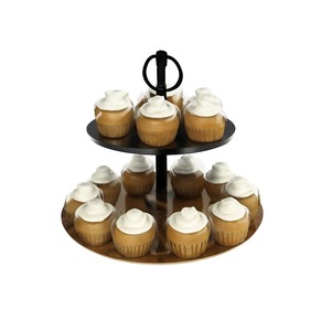 Beautifully Crafted Metal Cake <b>Stand</b> and <b>Cupcake</b> Displays Add an Elegant Black Touch to Your Special Occasions - Product Image 4