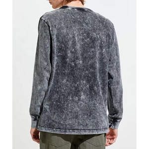 Stone Wash T Shirts for Men Oversized 200 GSM Drop <b>Shoulder</b> Vintage Washed Cheap Price Round Neck Custom Logo Print - Product Image 6