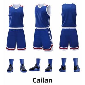 Ensemble d'uniformes de basket-ball d'été Compétition Entraînement Tenue d'équipe Adulte Grande taille Veste de sport de course Numéro imprimé - Product Image 6