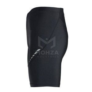 Shorts de compression légers et ajustés pour hommes, taille élastique, mi-longueur, décontractés, couleur unie, haute qualité, séchage rapide, respirants - Product Image 3