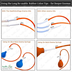 HealthAndYoga Enema Tubo de goma para el colon Extremo cerrado 20 * 22FR Manguera de látex roja larga para una limpieza intestinal más profunda reemplazable - Product Image 4