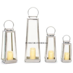 High Grade <b>Gold</b> Plated Metal And Clear Glass Made Fancy Stylish Designer Candle Holder <b>Lantern</b> From India In Impressive Price - Product Image 6