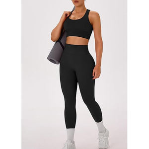 women <b>sets</b> fitness activewear <b>seamless</b> bra <b>top</b> <b>and</b> <b>leggings</b> high waist stretch breathable yoga workout gear - Product Image 5
