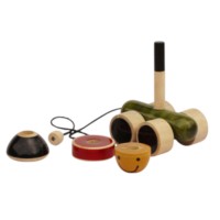 Juguete de Madera Interactivo con Ruedas Móviles, Cabeza Desmontable, Piezas Apilables Coloridas, Juego Montessori Unisex para Edades de 2 a 13 Años