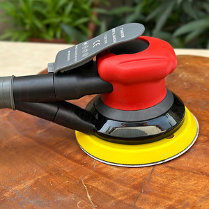 Lematec 5 6 Inch Air Orbital Sander 3/16 Orbit 11000 Rpm Central Vacuum Lever <b>Switch</b> Industrial Use - Product Image 3
