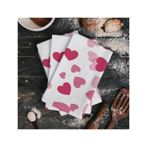 Heartin White Rustic Embroidered 100% Cotton 18x28 Inch 200 GSM Soft Absorbent Durable New Hanging Loop Golf <b>Kitchen</b> <b>Towels</b> - Product Image 6