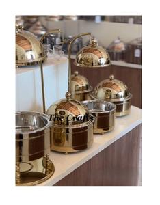 Plat de service en acier inoxydable avec couvercle suspendu, haute qualité, style classique, taille personnalisable pour usage domestique et en buffet hôtelier - Product Image 1