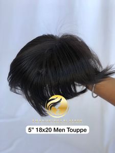 Export Top Quality 100% Raw Unprocessed Indian <b>Temple</b> Virgin 5'' 6x8 Straight <b>Men</b> Toupee Hair Extensions Wholesale Indian Vendor - Product Image 3