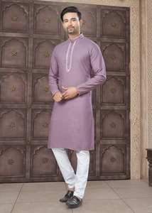 New Festival Viscose Direct Digital Printed with Embroidery and Pintex Work <b>Men's</b> <b>Kurta</b> Collection for Adults - Product Image 4